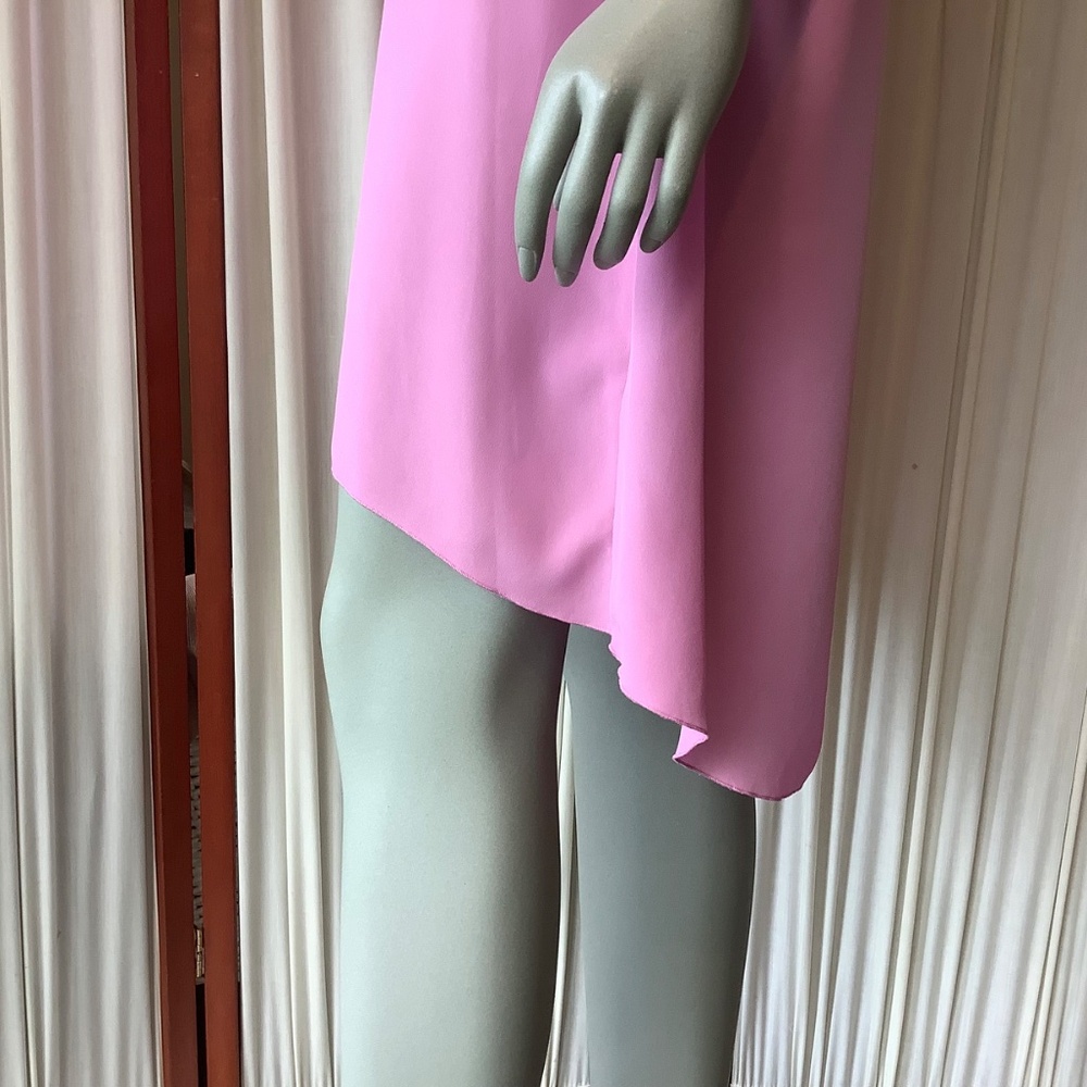 Kardashian Kollection KK Women’s Pink Slip Dress High Low Hem V Neck XS - Picture 5 of 7
